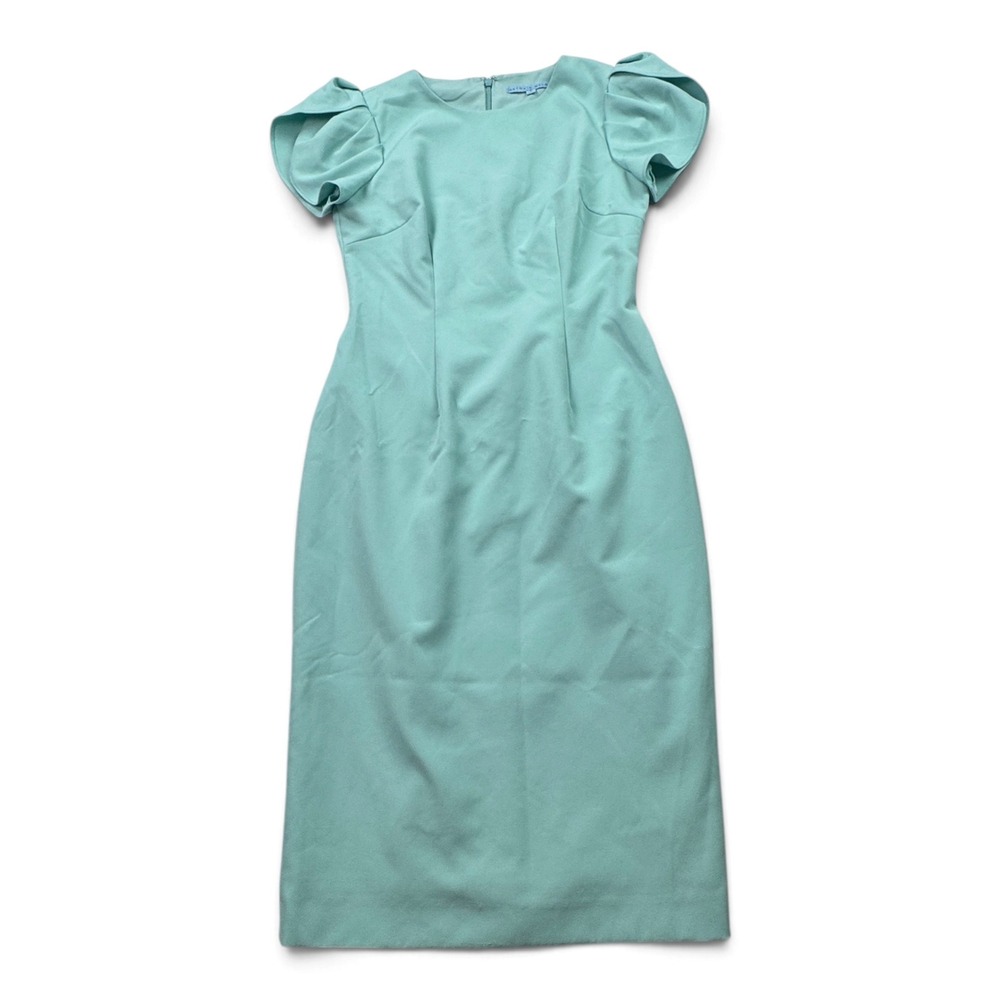 Antonio Melani Sheath Dress Tulip Puff Sleeve Career Wedding Mint Green Womens 2
